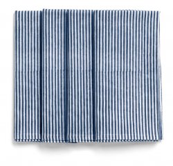 Tygservett Stripe randig blå vit Chamois