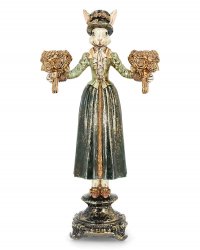 Ljusstake Fru Kanin Grön kronljus A lot decoration