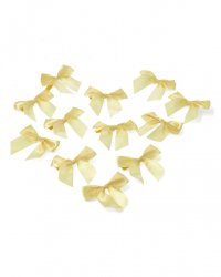 Små satinrosetter mini gula till påskris från A lot decoration