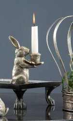 Ljusstake Hare i silver från A lot decoration