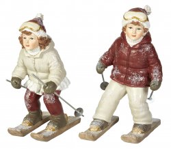 juldekoration barn på skidor från Speedtsberg