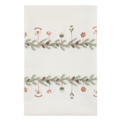 Julduk Aix vit med grön girlang Chic Antique