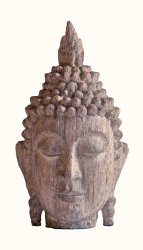 dekoration buddha huvud grå poly från Speedtsberg