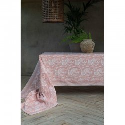 Duk Sonia rosa 145x300 cm blommig Fondaco
