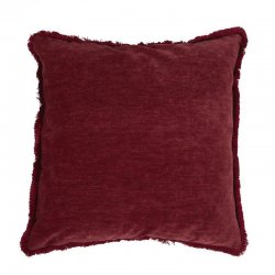 Kuddfodral Natalie röd sammet med frans Fondaco