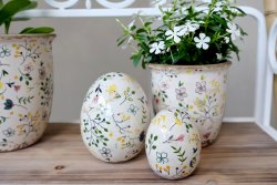 Påskägg Cavaillon blommigt keramikägg Chic Antique