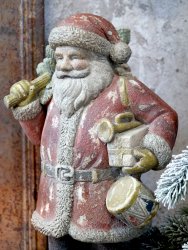 Juldekoration stor jultomte vintage santa från Chic Antique