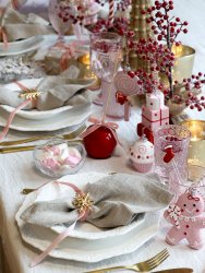 Julgransdekoration hängande cupcake/muffins glitter rosa Chic Antique