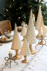 Juldekoration julgran Noel cremevit/guld Chic Antique