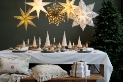 Adventsstjärna vit 60 cm pappersstjärna Chic Antique