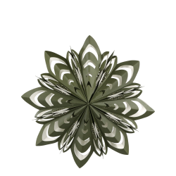 Adventsstjärna Olivgrön vit 45 cm Chic Antique