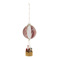 Luftballong med korg med tomte juldekoration Chic Antique