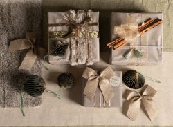 Rosett Metalino guld A lot decoration julgransrosett