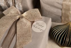 Rosett Metalino guld A lot decoration julgransrosett