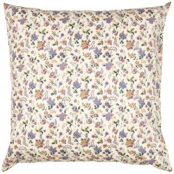 Kuddfodral småblommig lila & bruna blommor Ib Laursen 60x60 cm