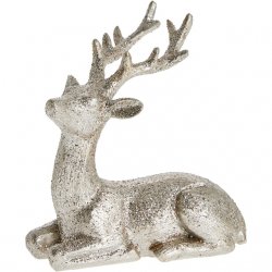 Liggande ren Sissia glittrande guld Lene Bjerre