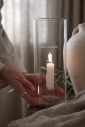 Ljuslykta klarglas Aldrig Ensam Majas Cottage