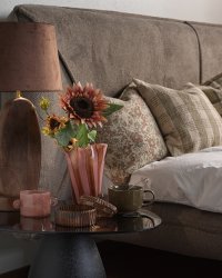 Vas Mimosa rosa/brun glasvas Afari of Sweden