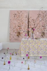 Rund duk Pomegranate Yellow & Rose gul/rosa 220 cm Chamois
