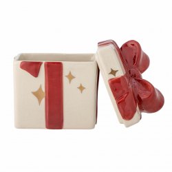 Keramikburk ask med lock Jolly julklapp Bloomingville