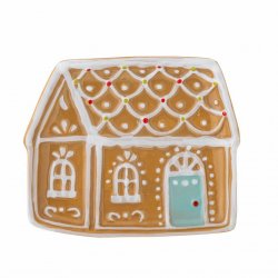 Fat pepparkakshus keramik brun/vit Bloomingville