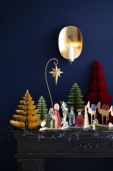 väggljusstake guld mässing värmeljus oval Bungalow ellips