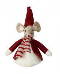 liten söt jul-mus med halsduk från Speedtsberg