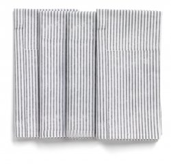 Servetter Stripe grey grå randig från Chamois