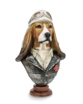 Byst Bassethund dekoration poly A lot decoration