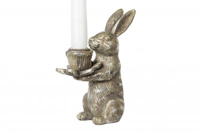 Ljusstake Hare i silver från A lot decoration
