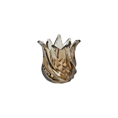 Ljuslykta Blomma grå glas värmeljus Speedtsberg