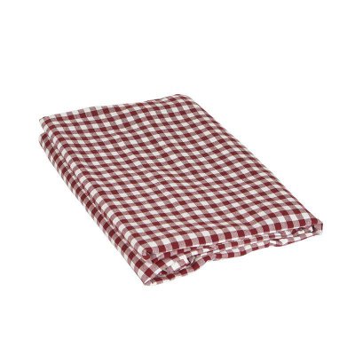 Duk Freja smårutig röd 140x300 cm Fondaco