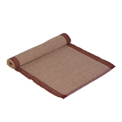 Löpare Tore röd jute/bomull med röd rand 35x90 cm Fondaco
