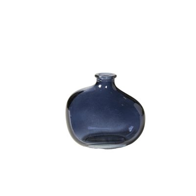 Minivas oval form i blå glas Speedtsberg