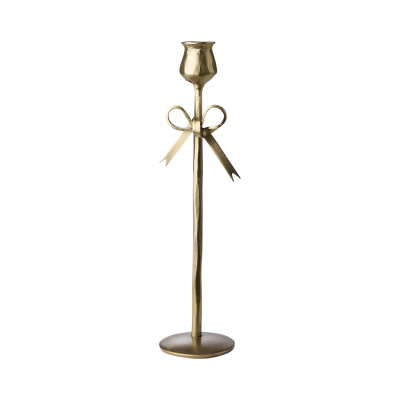 Ljusstake Francis mässingsfärgad järn med rosett Affari of Sweden