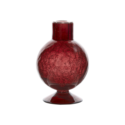 Ljusstake Fanny i glas till kronljus Burgundy Affari of Sweden