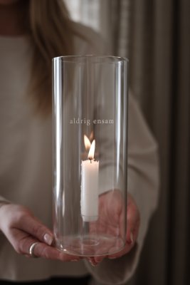 Ljuslykta klarglas Aldrig Ensam Majas Cottage