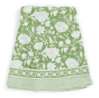 Rund duk Indian Rose Green Tea grön Chamois