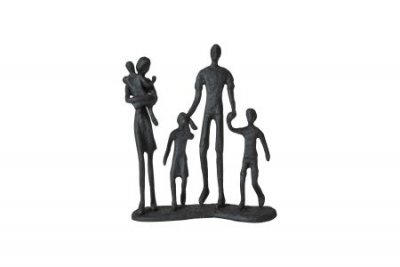 Figur staty familj 5 personer i järn Speedtsberg