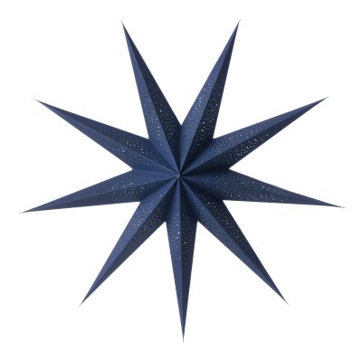 Stor adventsstjärna 80 cm midnatssblå pappersstjärna Bungalow