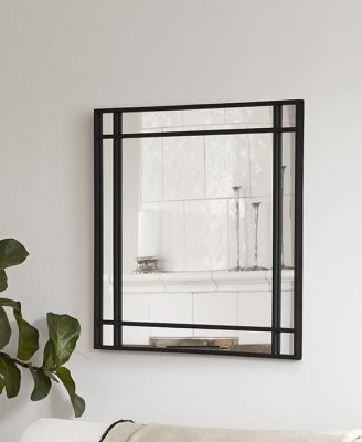 Spegel Leighton svarta spröjs 60x60 cm aluminium ZBH